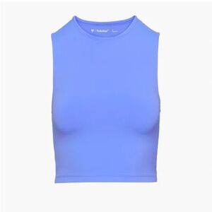 TNA Women's Crop Tank Top in Periwinkle Blue